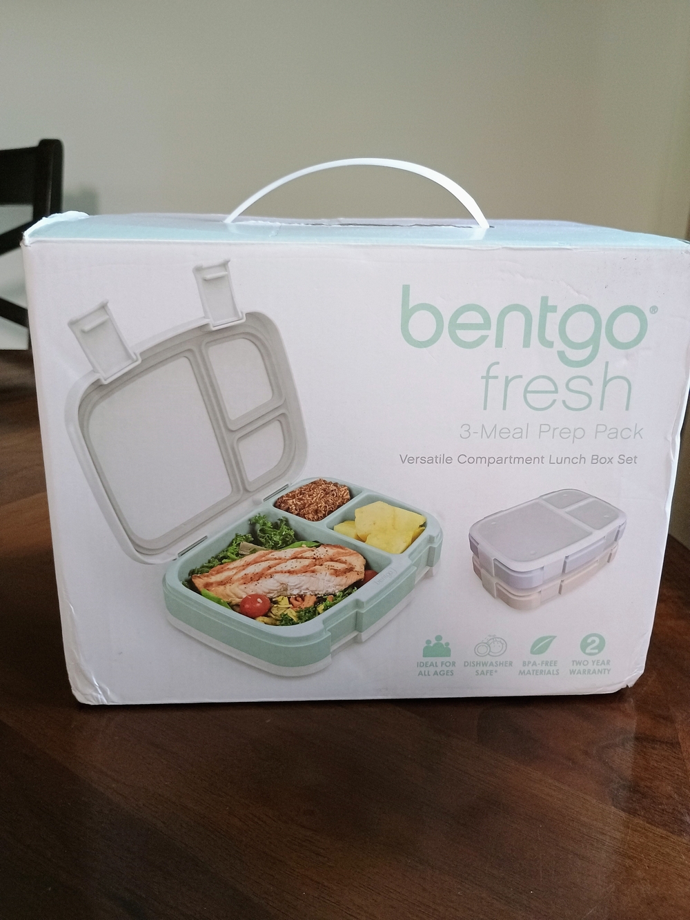Bentgo Fresh 3-Meal Prep Pack Lunch Box - Mint